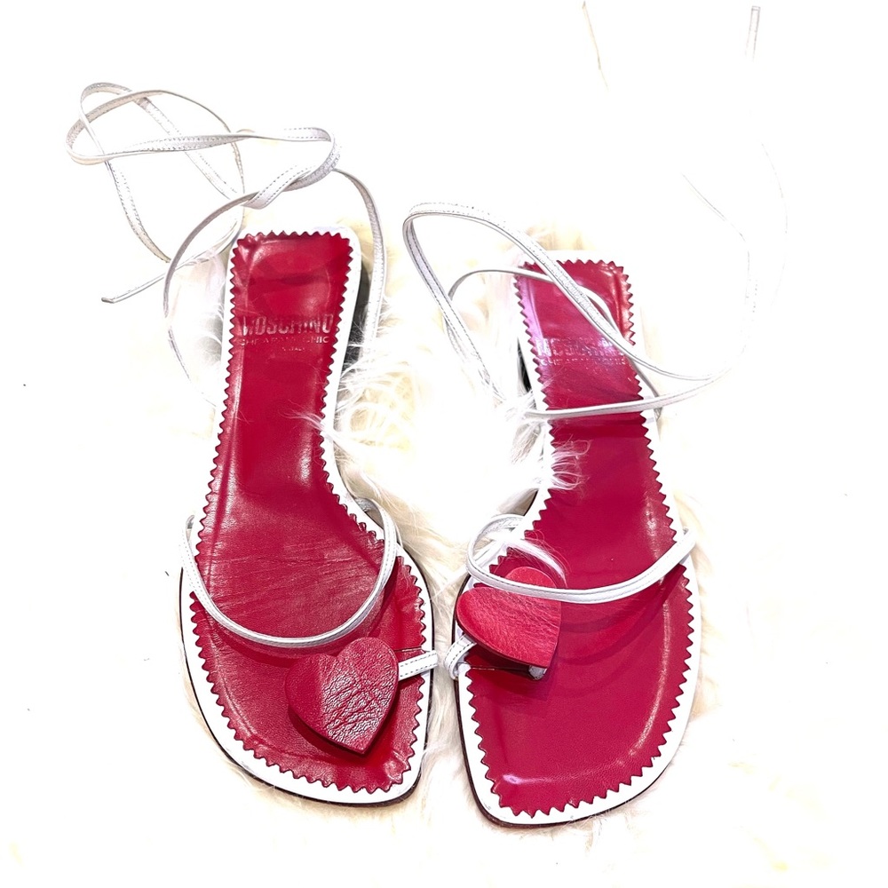 MOSCHINO Heart Lace-up Sandals ❤️😻